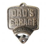 Cast Iron "DADS GARAGE" 140mm Bottle Opener Perfect Gift "MAN CAVE" Present